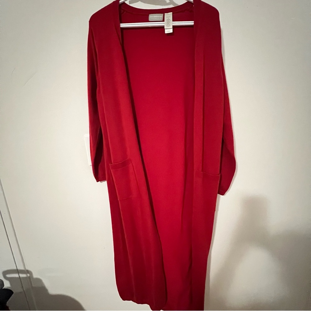 Elegant Red Women's Cardigan